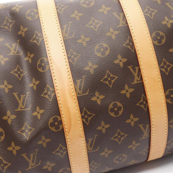 Louis Vuitton Keepall Monogram Boston Bag Canvas Leather Brown - Picture 7 of 10